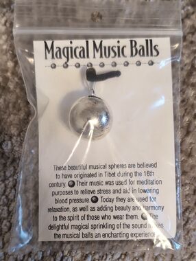 Magical Music Balls Silver Meditation Sphere Pendant